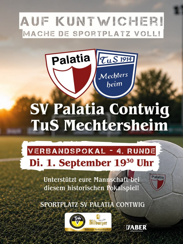 4. Runde Verbandspokal: SV Palatia Contwig - TuS Mechtersheim